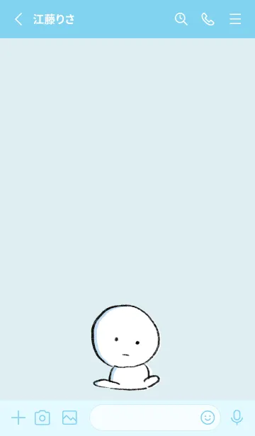 [LINE着せ替え] 青 : まるの着せ替え 2の画像2