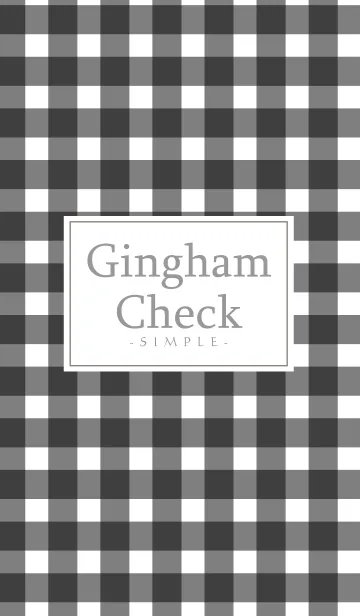[LINE着せ替え] Gingham Check Black - SIMPLE 10の画像1