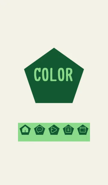 [LINE着せ替え] green color I51の画像1