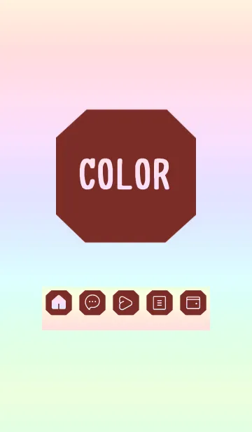 [LINE着せ替え] red color rainbow K03の画像1