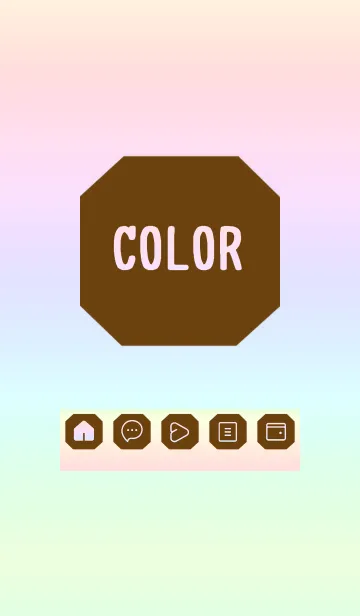 [LINE着せ替え] yellow color rainbow K04の画像1