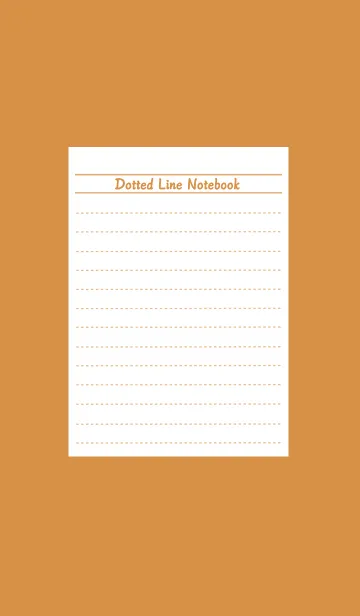 [LINE着せ替え] カラー点線ノート/ブラウン/オレンジの画像1