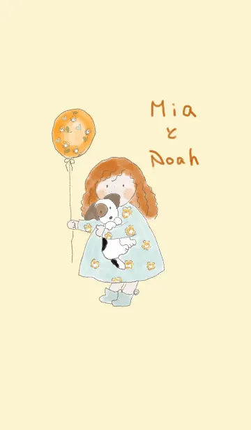 [LINE着せ替え] Mia and Noah are having good timeの画像1