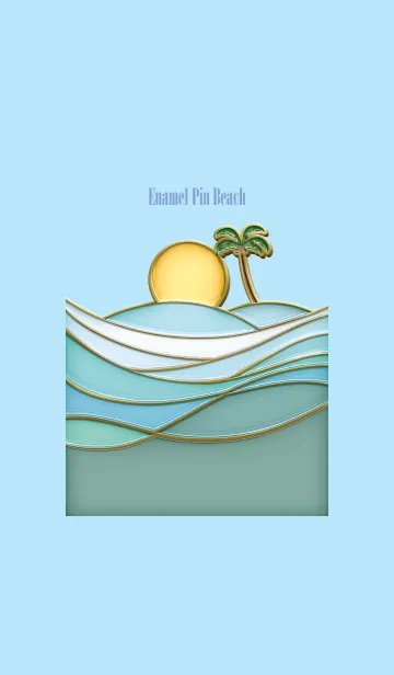 [LINE着せ替え] Enamel Pin Beach 51の画像1