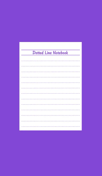 [LINE着せ替え] カラー点線ノート/パープル/イエローの画像1