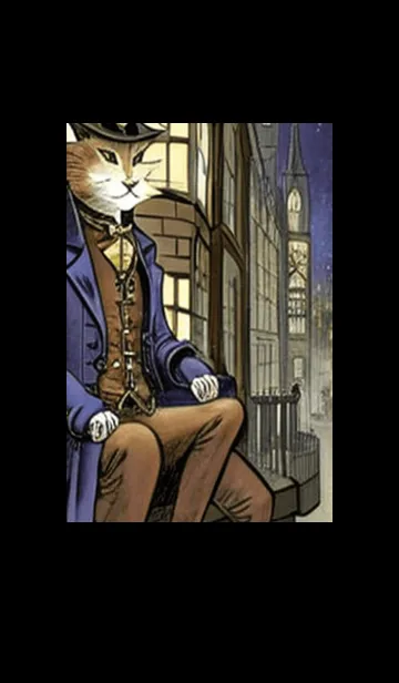 [LINE着せ替え] 猫紳士街_#FC118。の画像1