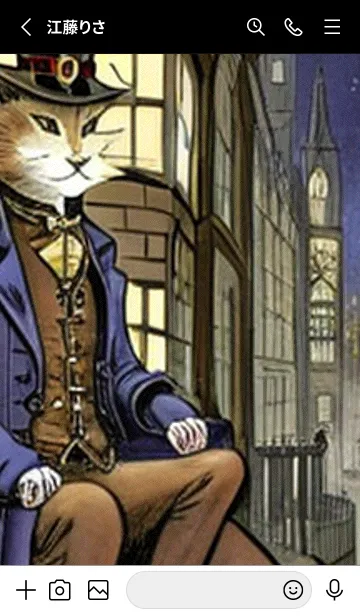 [LINE着せ替え] 猫紳士街_#FC118。の画像2