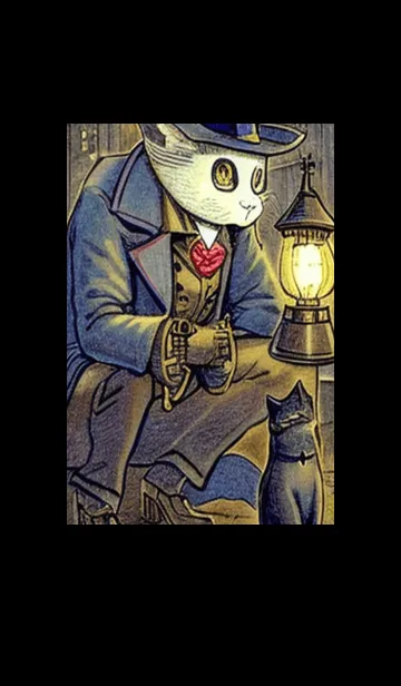 [LINE着せ替え] 猫紳士街_#FC116。の画像1