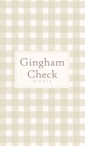 [LINE着せ替え] Gingham Check Natural Beige - SIMPLE 10の画像1