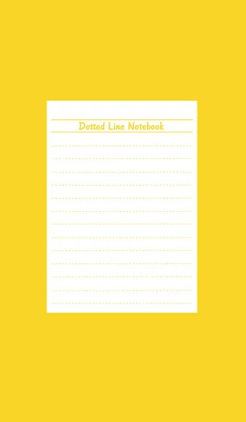 [LINE着せ替え] カラー点線ノート/イエロー/朱色の画像1