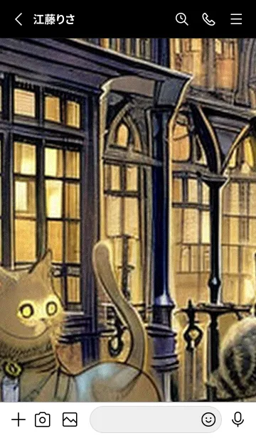 [LINE着せ替え] 猫紳士街_#FC112。の画像2
