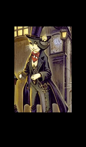 [LINE着せ替え] 猫紳士街_#FC111。の画像1