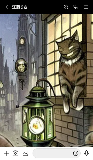[LINE着せ替え] 猫紳士街_#FC110。の画像2
