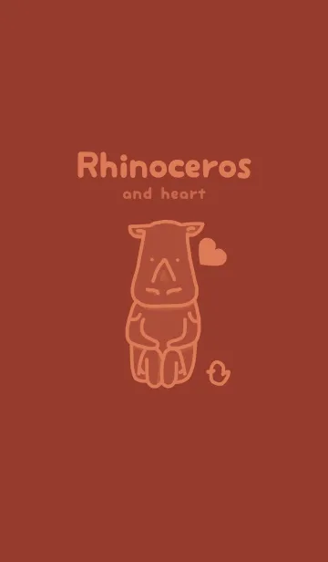 [LINE着せ替え] サイとハート ガーネットブラウンの画像1