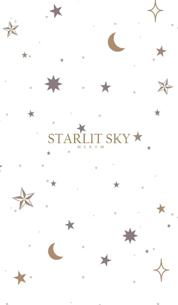 [LINE着せ替え] SIMPLE STARLIT SKY WHITE.MEKYM 19の画像1