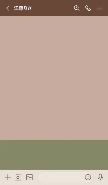 [LINE着せ替え] ベージュ。カーキ。シンプル。の画像2