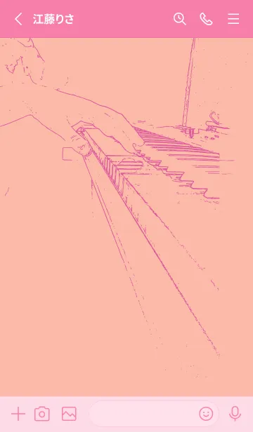 [LINE着せ替え] ピアノ演奏  シーシェルピンクの画像2