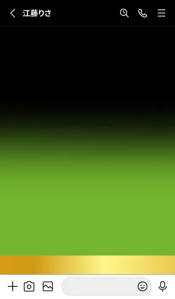 [LINE着せ替え] Pear Green Gold Black Theme (JP)の画像2