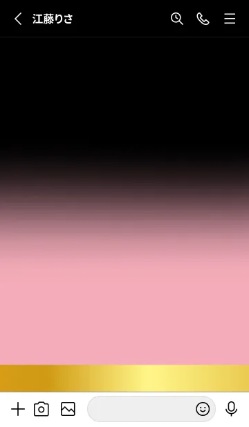 [LINE着せ替え] Pastel Pink Gold Black Theme (JP)の画像2
