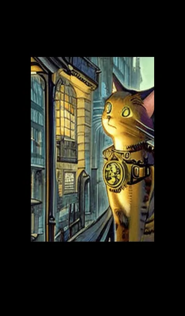 [LINE着せ替え] 猫紳士街_#FD014。の画像1