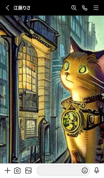 [LINE着せ替え] 猫紳士街_#FD014。の画像2