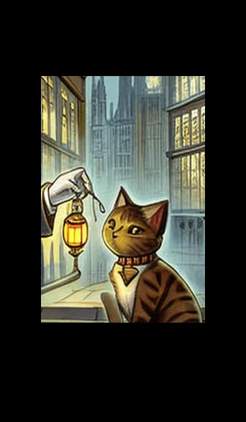 [LINE着せ替え] 猫紳士街_#FD013。の画像1