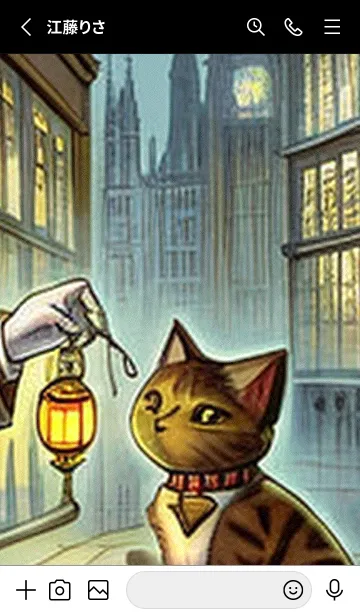 [LINE着せ替え] 猫紳士街_#FD013。の画像2