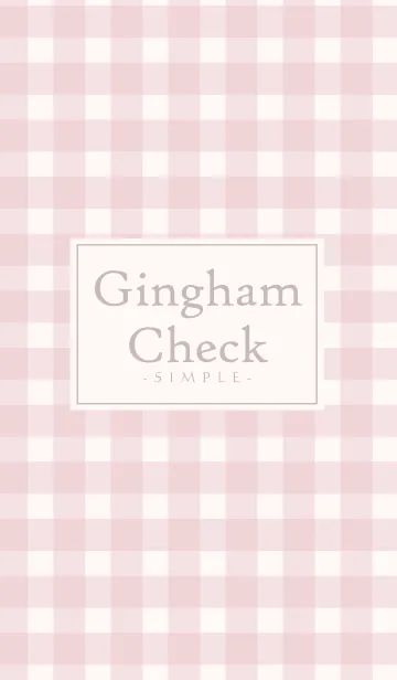 [LINE着せ替え] Gingham Check Natural Pink - SIMPLE 10の画像1