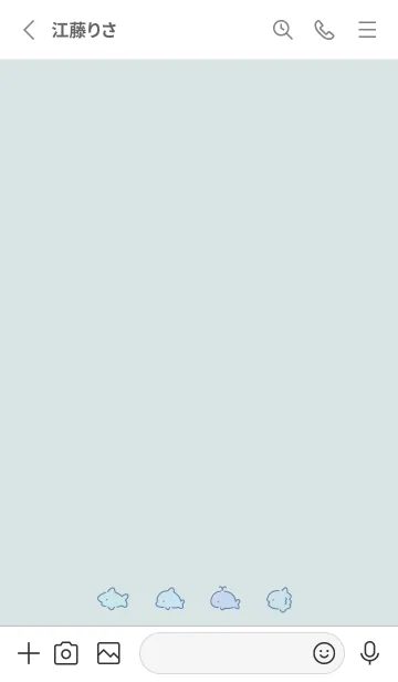 [LINE着せ替え] ゆるいサメと仲間たち。ライトブルーの画像2