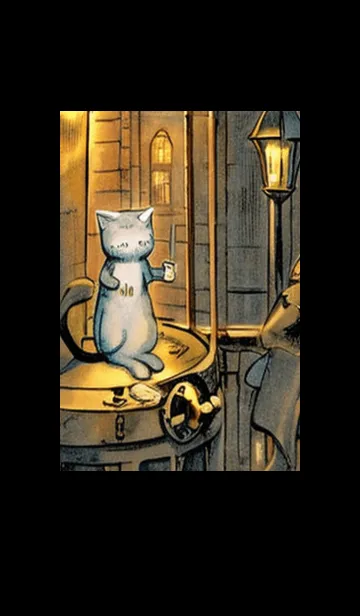 [LINE着せ替え] 猫紳士街_#FD010。の画像1