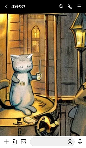 [LINE着せ替え] 猫紳士街_#FD010。の画像2