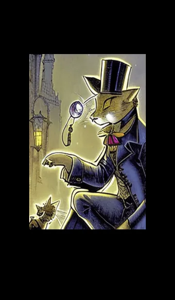 [LINE着せ替え] 猫紳士街_#FD06。の画像1