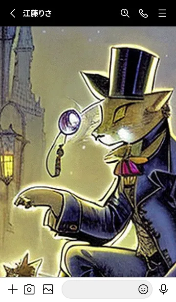 [LINE着せ替え] 猫紳士街_#FD06。の画像2