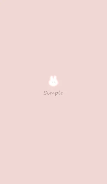 [LINE着せ替え] Simple fluffy rabbit♡babypink10_1の画像1