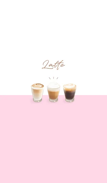 [LINE着せ替え] Latte 001 - 06-01 ピンクの画像1