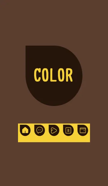 [LINE着せ替え] brown color J26の画像1