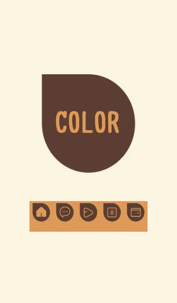 [LINE着せ替え] brown color J30の画像1