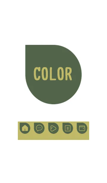 [LINE着せ替え] green color J54の画像1