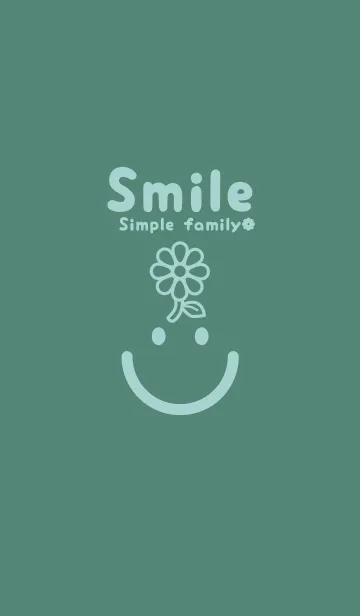 [LINE着せ替え] スマイル＆フラワー ライトターコイズの画像1