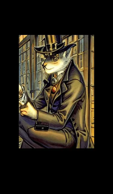 [LINE着せ替え] 猫紳士街_#FD03。の画像1