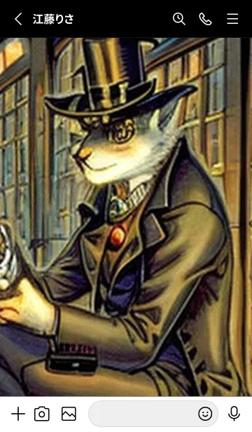 [LINE着せ替え] 猫紳士街_#FD03。の画像2