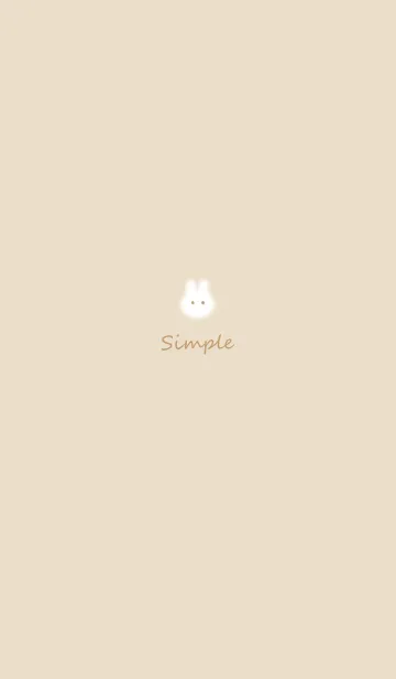 [LINE着せ替え] Simple fluffy rabbit♡beige05_1の画像1