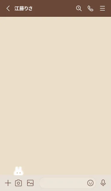 [LINE着せ替え] Simple fluffy rabbit♡beige05_1の画像2