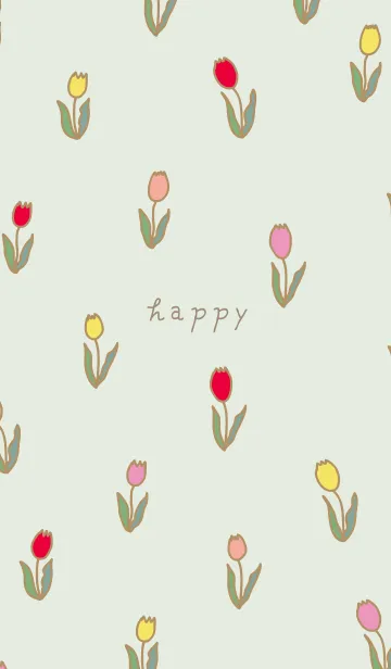 [LINE着せ替え] カラフル チューリップ18の画像1