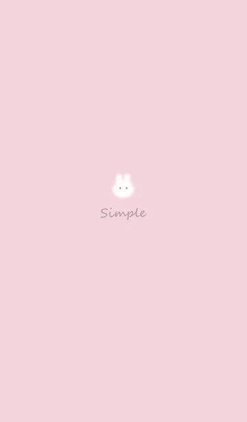 [LINE着せ替え] Simple fluffy rabbit♡pink11_1の画像1