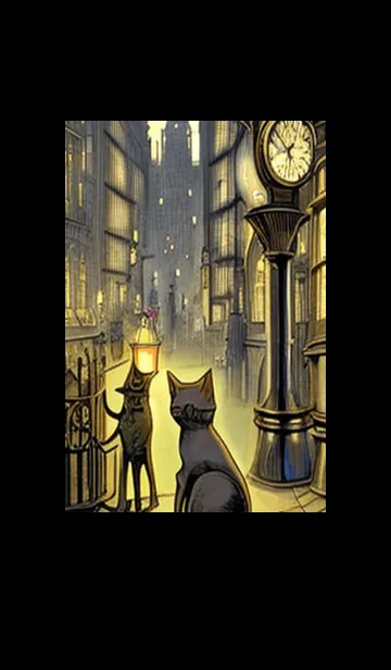 [LINE着せ替え] 猫紳士街_#FD01。の画像1