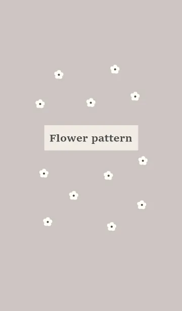[LINE着せ替え] flower pattern (greige)の画像1