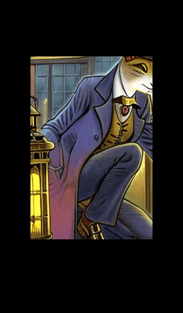 [LINE着せ替え] 猫紳士街_#FD031。の画像1