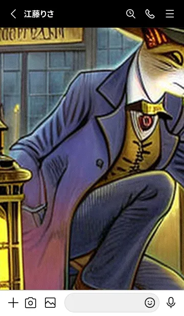 [LINE着せ替え] 猫紳士街_#FD031。の画像2