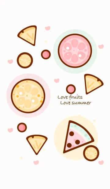 [LINE着せ替え] Pastel tropical fruitsの画像1